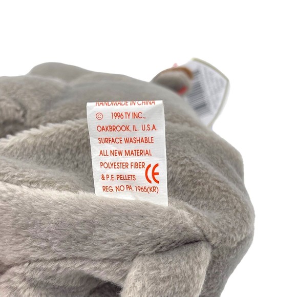 Ty Beanie Baby Babies SPIKE The Rhinoceros Rhino Original Vintage Plush RETIRED - Picture 7 of 10